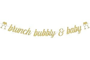 Brunch Baby Shower Decorations Banner: Brunch Bubbly & Baby Welcome Little One