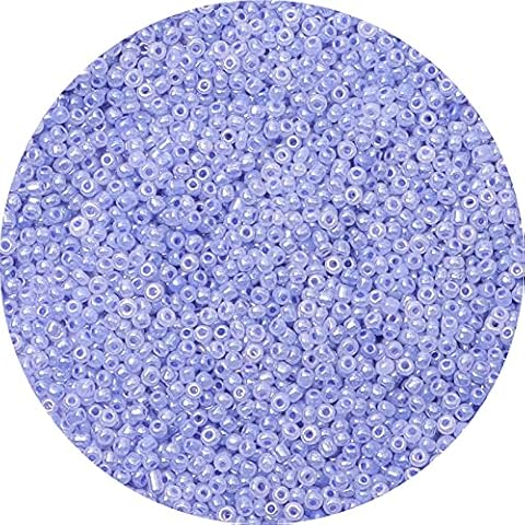 Yholin 2000pcs Glass Seed Beads Bulk,4mm 6/0 Craft Seed Beads Small Pony Beads for DIY Craft Projects Bracelets Necklace Jewelry Making - Taro Purple Waist Beads Spacer Beads with Tweezers Cover