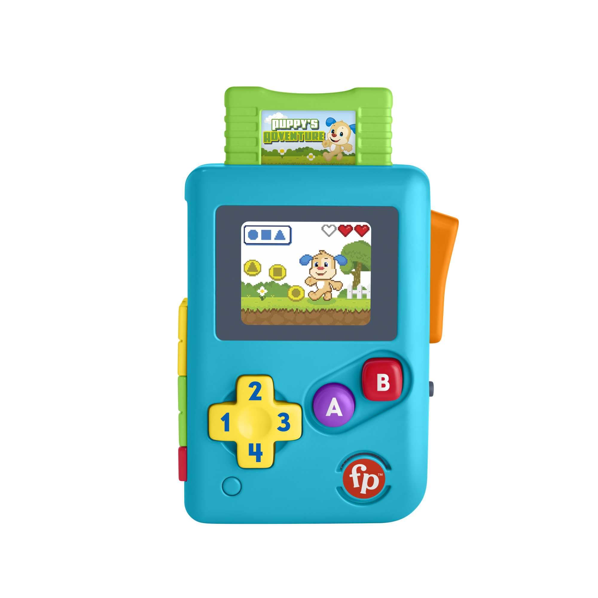 Fisher-Price Lil' Gamer HXC32 - Consola de juegos falsa con luces y música para bebés a partir de 6 meses, versión multilingüe