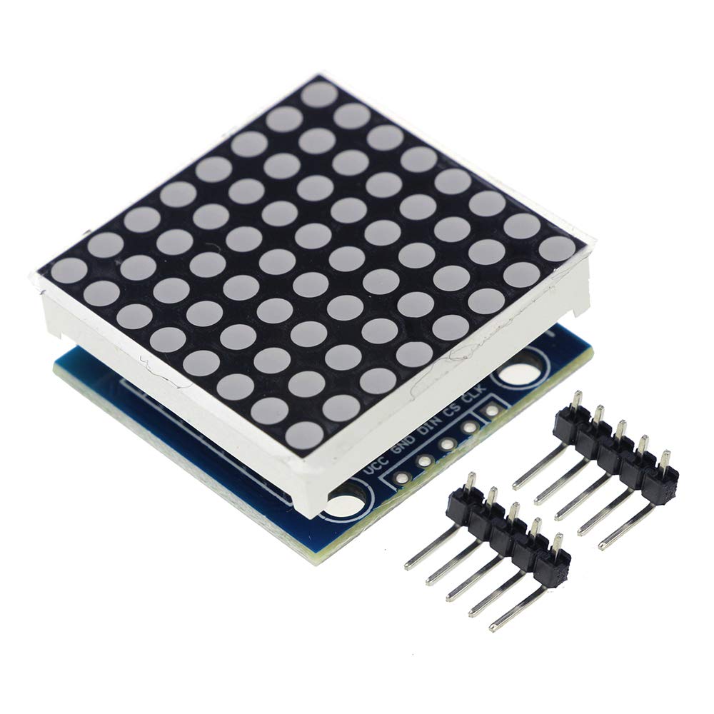 Hailege 3szt. Moduł wyświetlacza LED matrycowego 8x8 w kolorze czerwonym 5V, sterowanie MCU, zestaw do samodzielnego montażu 8x8 LED Dot Matrix DIY Kit