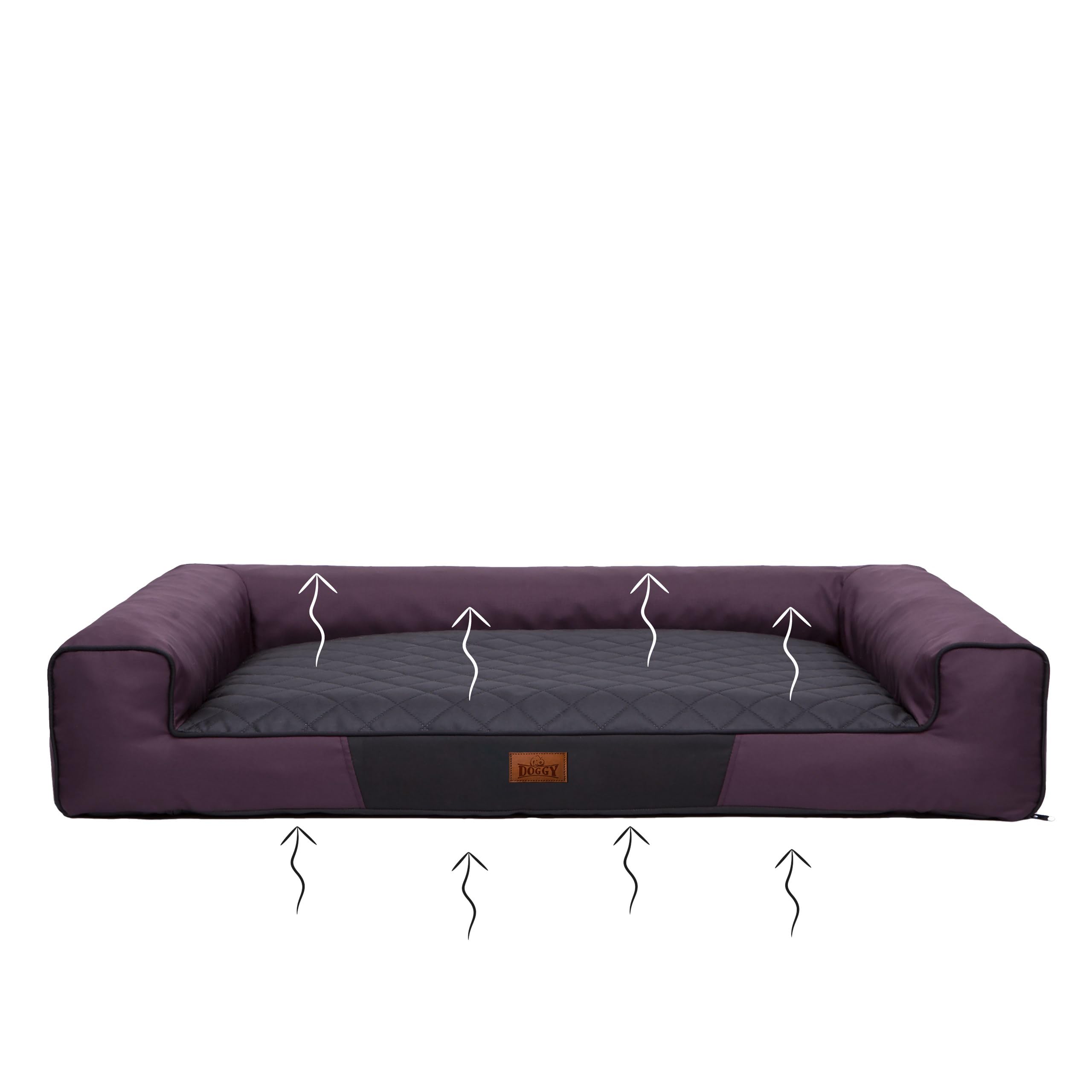 Lettino per animali domestici, cuscino per cani, letto per cani, letto per cani, letto per cani, divano per cani, materasso per cani con materasso nero, L - 80 x 55 cm