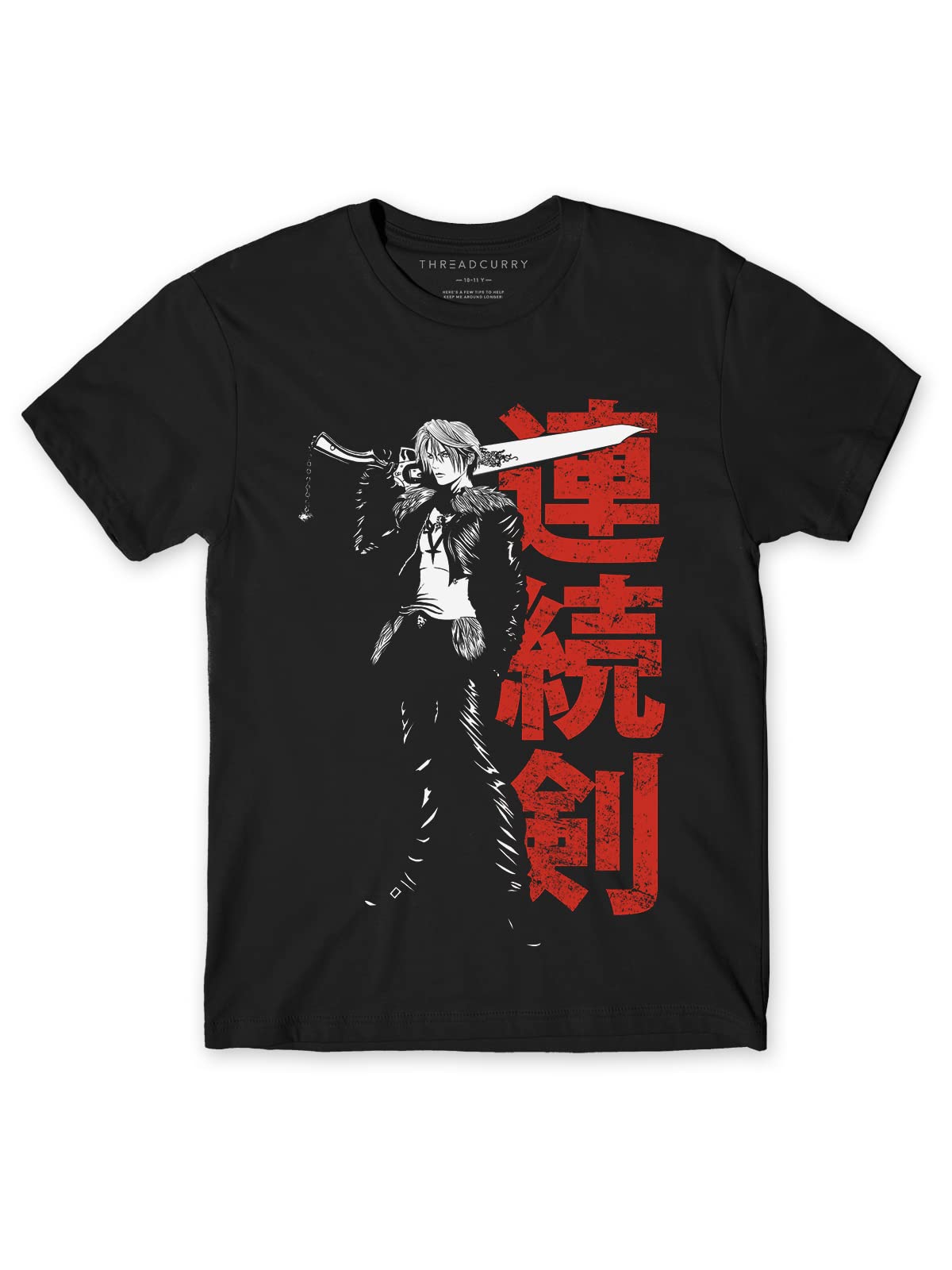 THREADCURRYAnime Manga Fun Comic Cotton Graphic Printed Tshirt for Boys