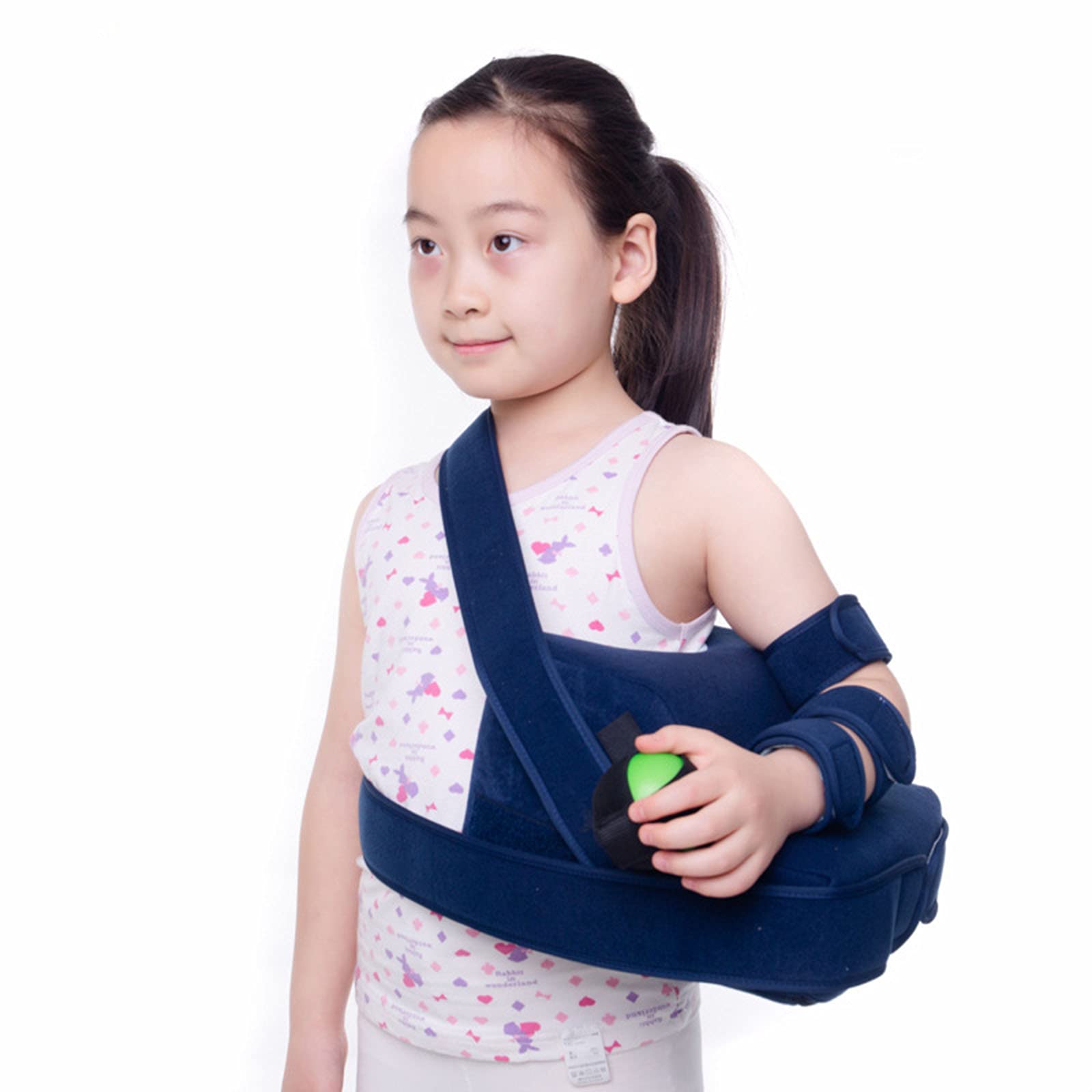 Cabestrillo para Niños, Cabestrillo Ligero con Lazo para El Pulgar Y Almohadilla para El Hombro, Soporte para Brazo para Niños para Brazo Roto, Muñeca, Codo, Lesión En El Hombro,Right
