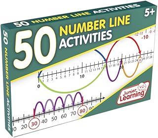 Junior Learning 50 Number Line Activities | Numeracy Activity Flashcards | Ages 5-6, Year 1-3, Key Stage 1