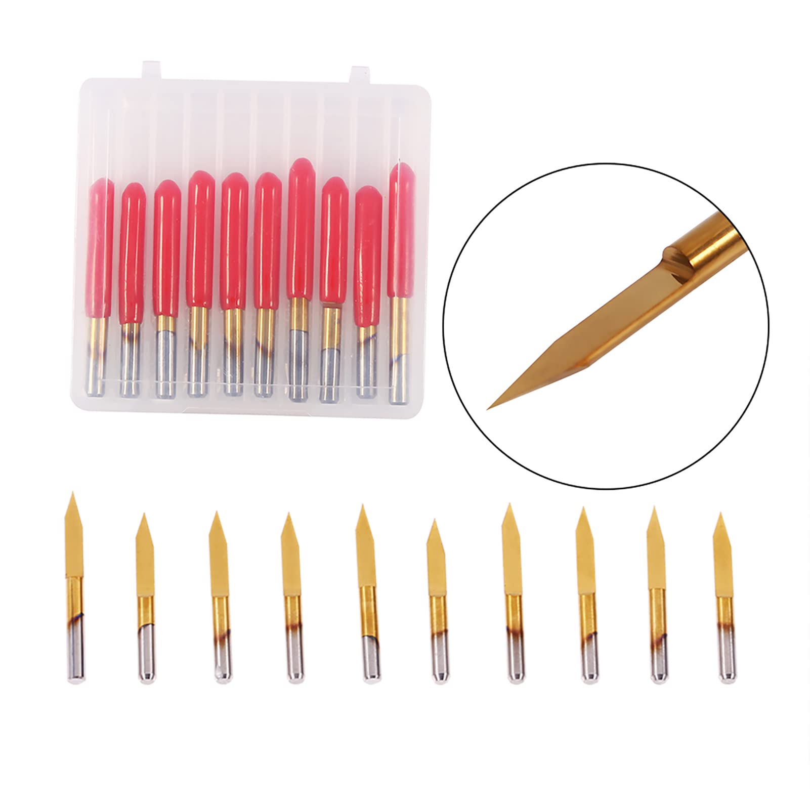Ausla Broca CNC de Grabado, Herramientas de Enrutador Recubiertas de Alta Dureza, Eliminación Suave de Virutas, 10 Piezas de 3,175 Mm para Carpintería y Bricolaje