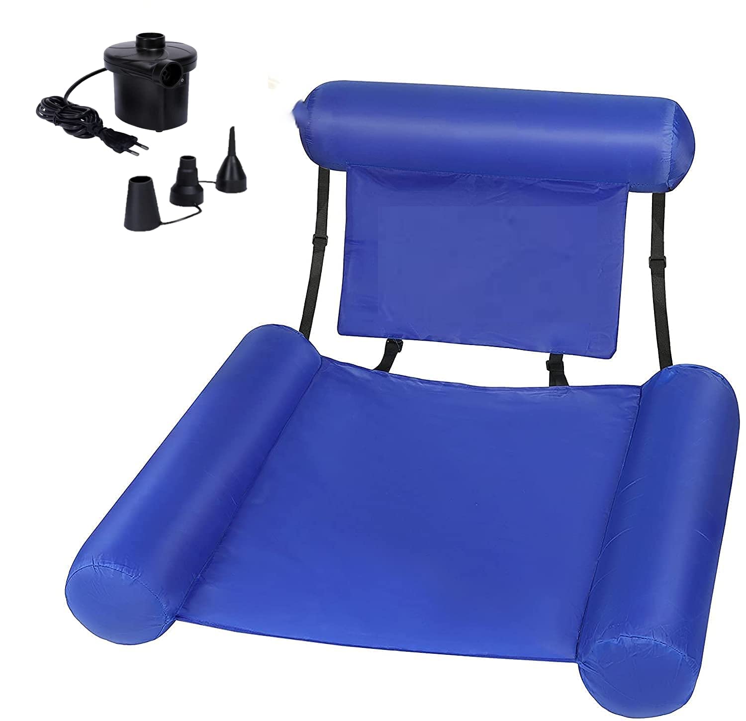 Lampostick Water Floating Hammock Inflatable Swimming Pool Float Lounge Foldable Water Floating Chair with Vacuum Air Pump-image-43