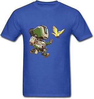 2016 Incomparable Cute But Deadly Bastion Overwatch Royal blue Male Tee Shirt XX-Large