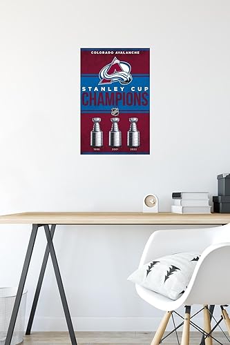 Miniatura 4 de Trends International NHL Colorado Avalanche - Póster de pared de Champions 23, 14.72 x 22.37 pulgadas, versión premium sin marco