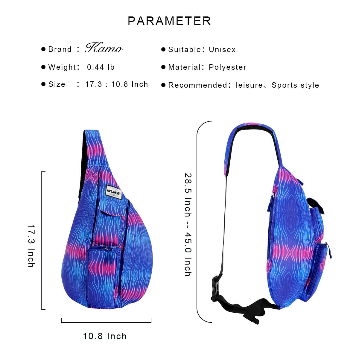 Deporte Bolso Hombro de Pecho Mochila Bandolera Viajar Bolso Bandolera de Pecho Mochila de Hombro Casual para Hombres Mujeres Adolescentes Trabajo Vida Estudio Viajes al Aire Libre