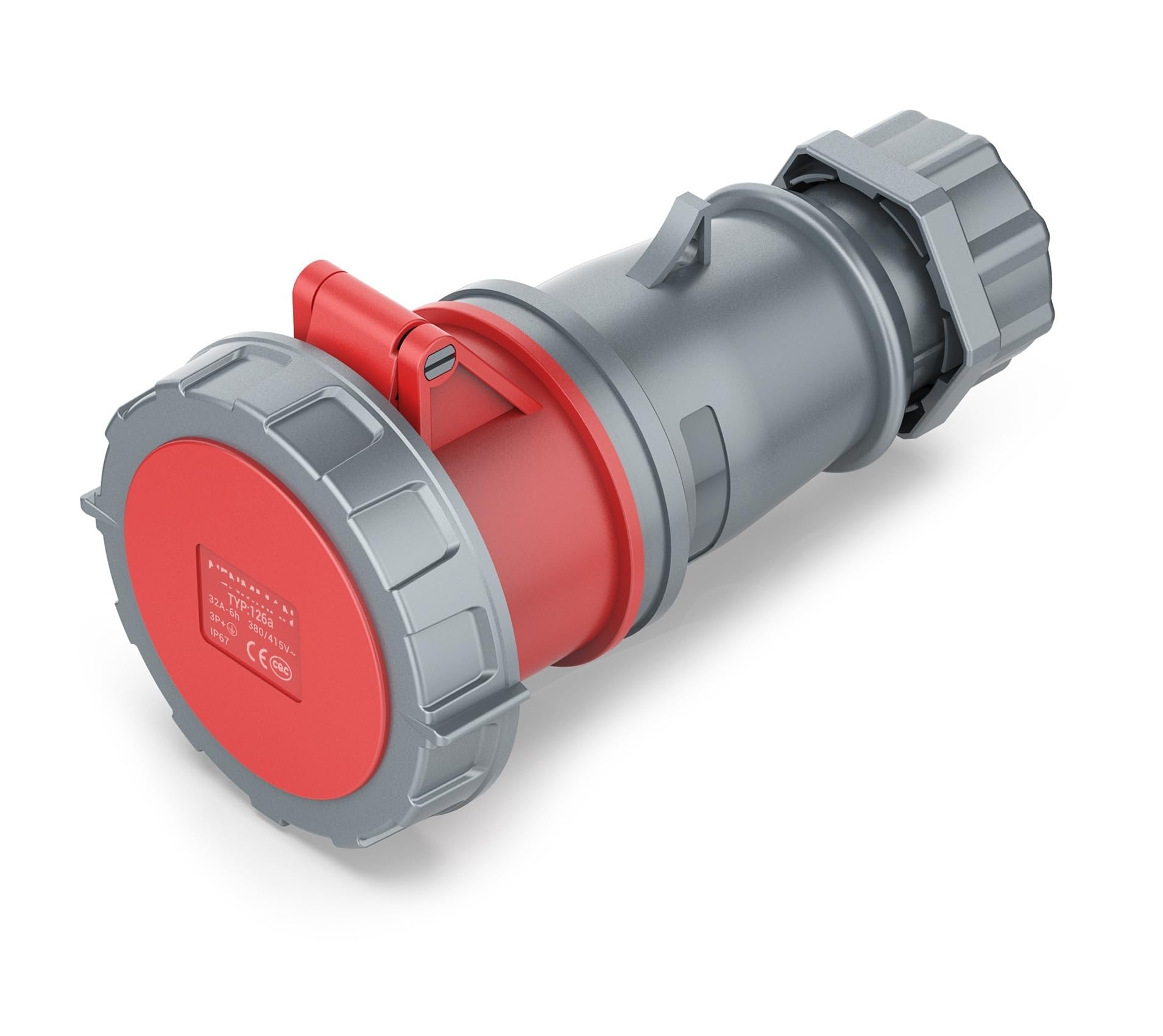 Conector industrial IP67 63A 4P para entornos exigentes