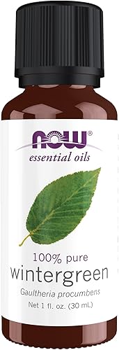 Miniatura 1 de NOW Essential Oils Aceite Wintergreen Estimulante Aromaterapia Destilado por vapor 100 puro vegano tapa resistente al niño 1 onza