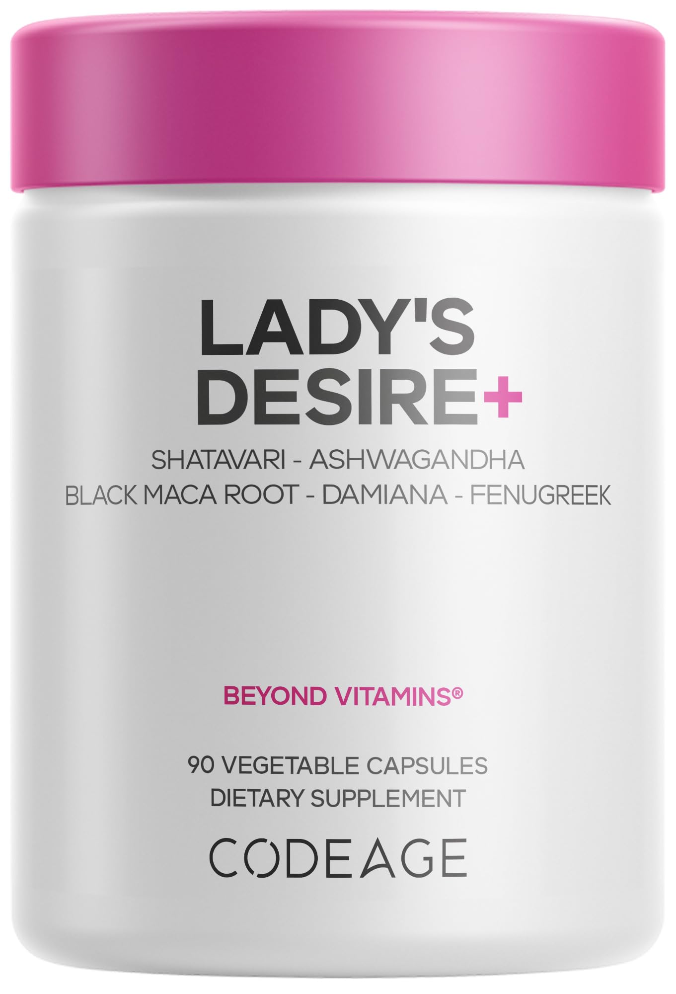 Codeage Lady's Desire Supplement for Women, Shatavari, Damiana, 90 Capsules