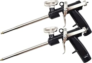 APTTOOL Foam Gun 2 Pieces, PTFE Non Stick Coated Spray Foam Gun with Greater Yield Foam Spray, Ideal For Contractors, DIY, Caulking, Filling, Sealing, Home and Office Use