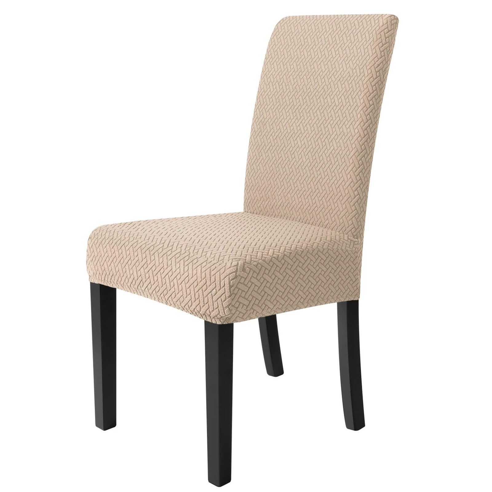 ECPGPMDLDT Chair Covers Stretch Kitchen Dining Room Removable Washable(Large,4pcs)