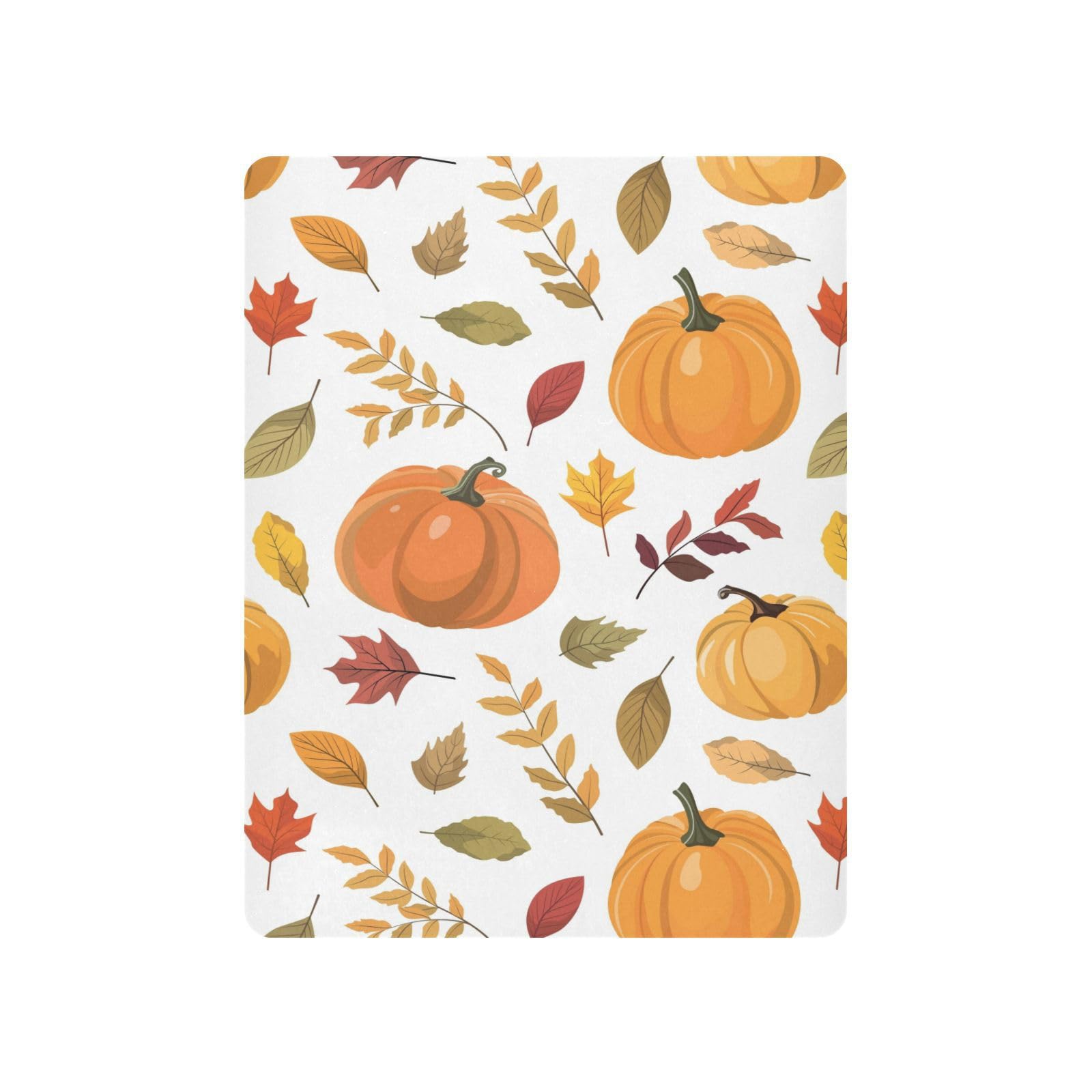 Moudou Autumn Harvest Pumpkin Playard Sheet for Boy Girls, Soft Breathable Fitted Toddler Sheet for Standard Playard Bed Mattress, 39 x 27 x 5 Inch