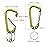 Carabiner Clip Keychain Aluminum Alloy D Shape Multifunction Clip Hook with 3 Key Rings for Outdoor Backpack Yellow 6 Pack