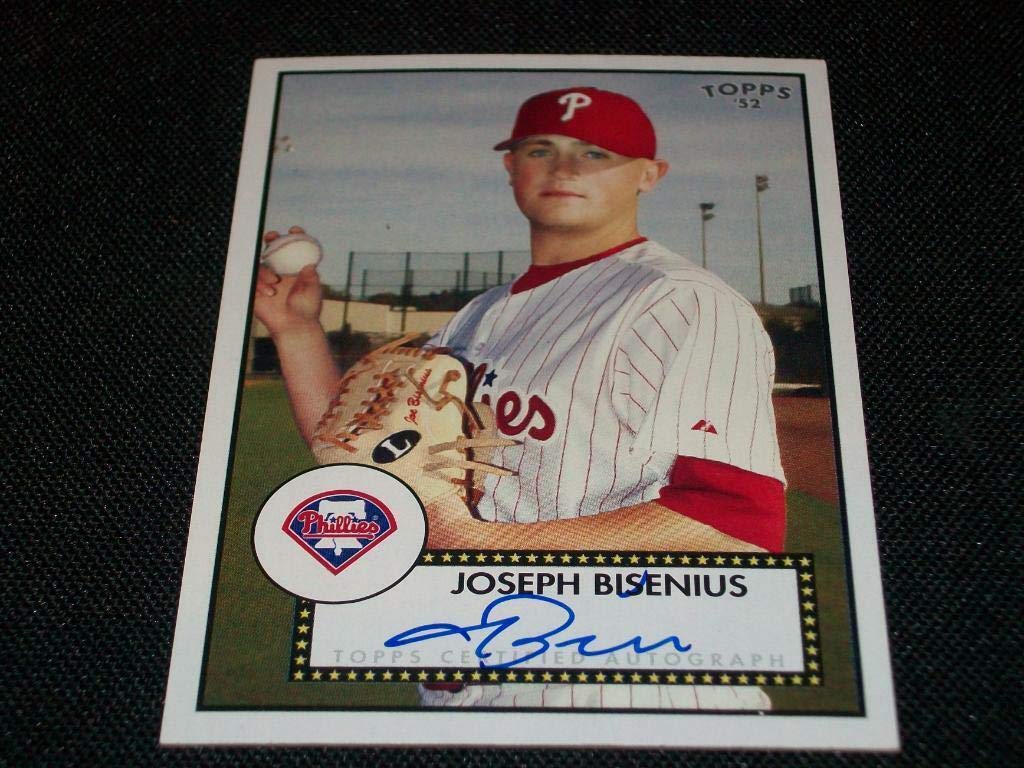 2007 Topps 52 Joseph Bisenius Signed On Card Auto Insert 1952 Topps Phillies  at Amazon's Sports Collectibles Store