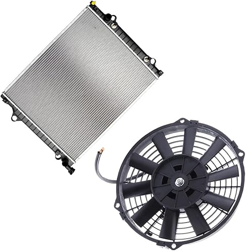 Miniatura 4 de SCITOO 1 ventilador de refrigeración de 8 pulgadas + radiador 2802, 1 apto para Toyota 2005-2011 para Tacoma 2.7L 2005-2011 para Toyota para Tacoma