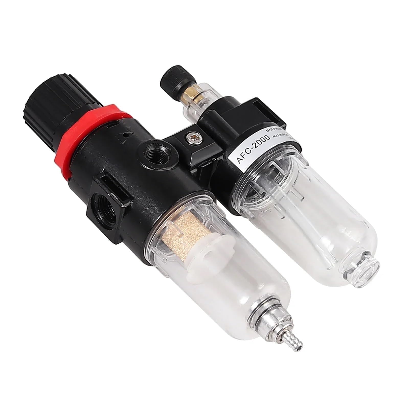 Válvula reductora de presión for compresor de aire de 1/4", separador de aceite y agua, regulador y filtro, con núcleo de cobre plástico, AFC2000(Plastic core)