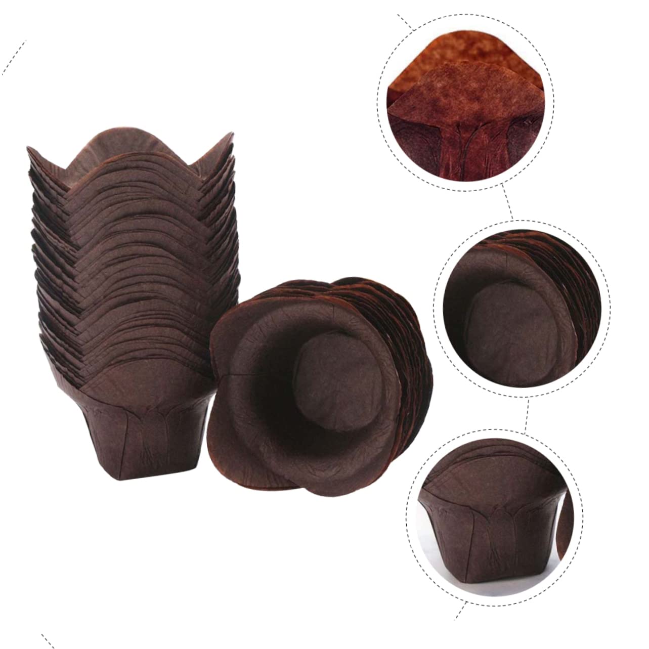 IMIKEYA 400stücke Lotus Muffin-liner Mittelgröße Ölfeste Backförmchen Aus Papier Für Baking Cups Für Familienfeiern Und Kinderbäckerei