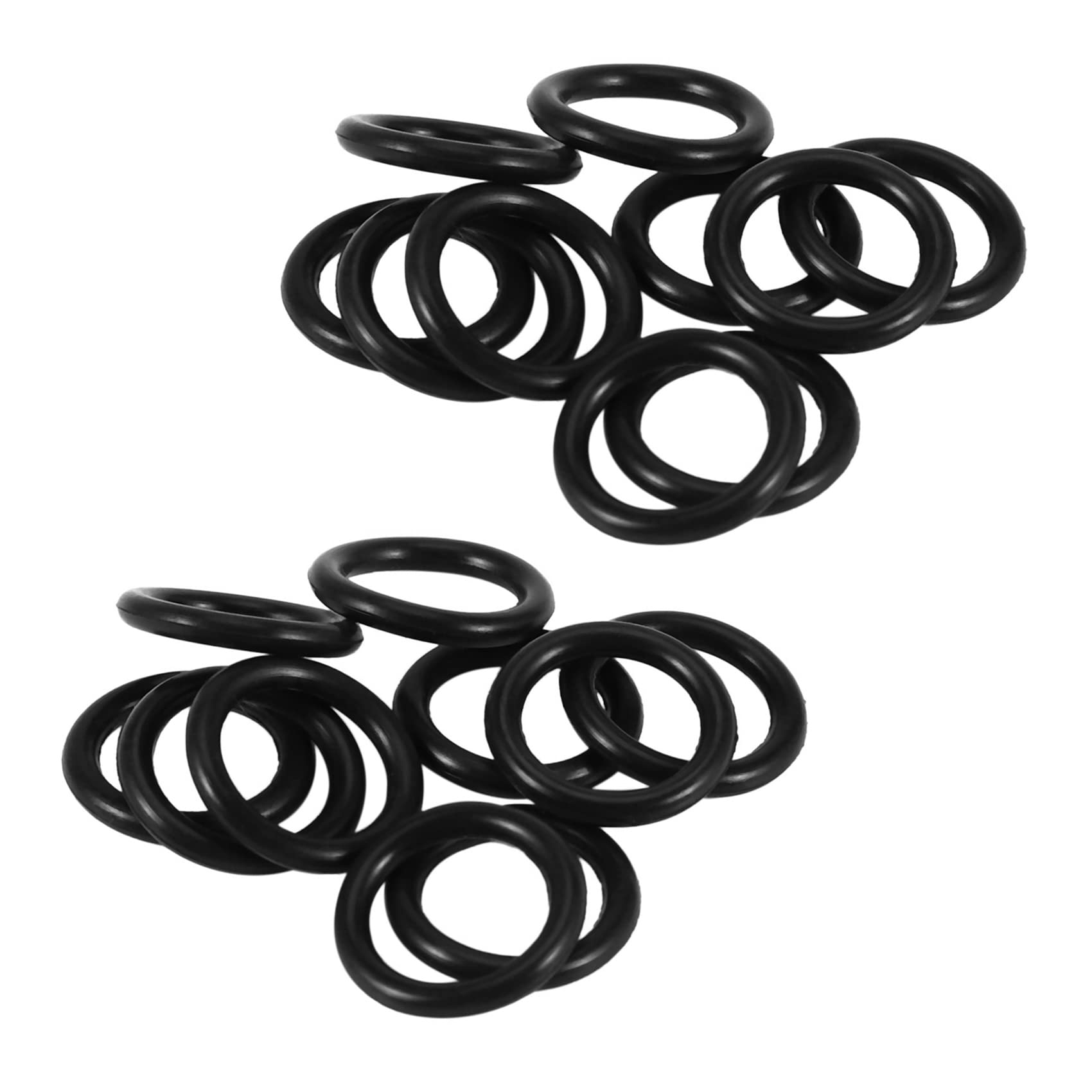 Jnchdghwa Black 20 Pcs Rubber Oil Seal O Shaped Rings Seal Washers 16X12x2 Mm