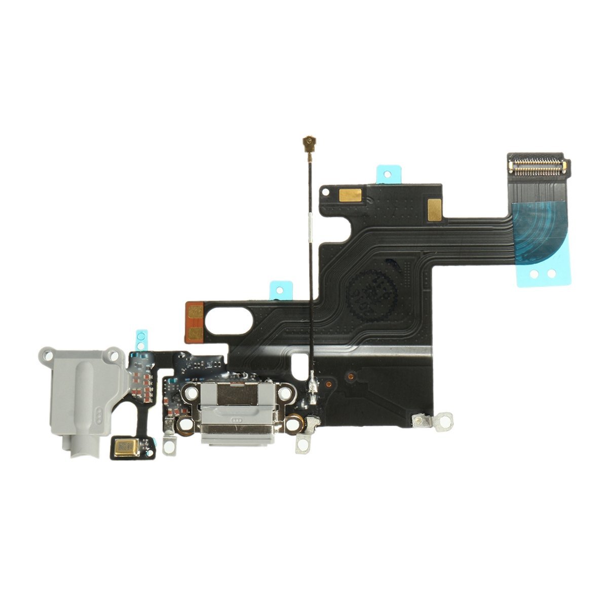 OnlyTech - Connecteur de charge pour iPhone 6 GRIS CLAIR - Nappe interne comprenant le connecteur de charge, la prise Jack, le m