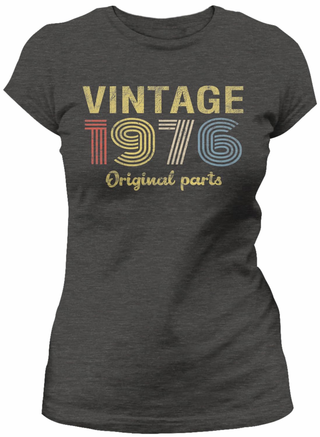 50th Birthday Gift for Women - Vintage Original Parts 1976 Retro Birthday - 50th Birthday Shirt