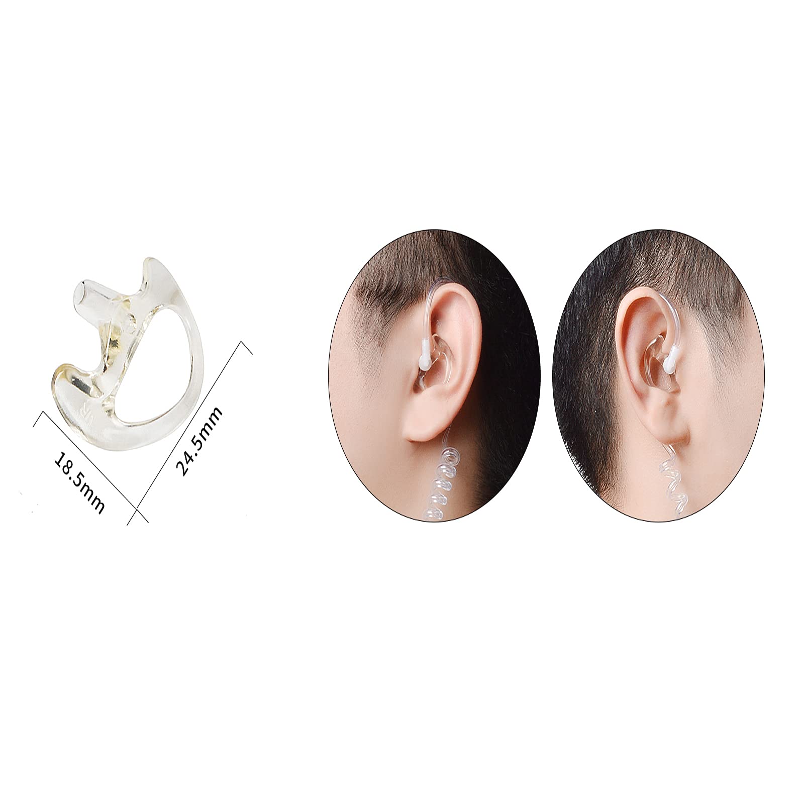 UAYESOK 2 Tubi Acustici In Nylon Per Auricolari Walkie Talkie – Compatibili Con Motorola, Kenwood E Baofeng, Regolabili E Resistenti