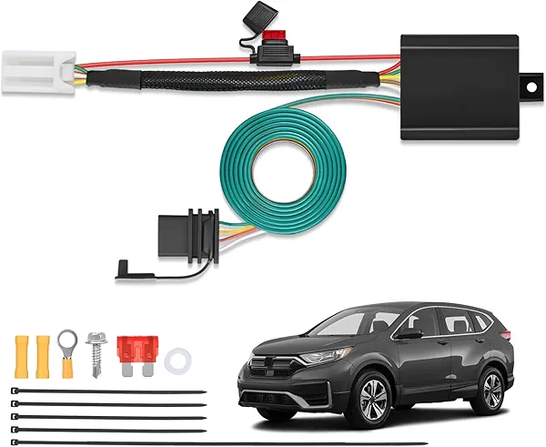 Nilight 4 Pin Trailer Wiring Harness Kit 56370 Vehicle Standard 4 Way Connector Custom for 2017 2018 2019 2020 2021 2022 2023 2024 2025 Honda CRV CR-V Simple Fit Tow Hitch Harness