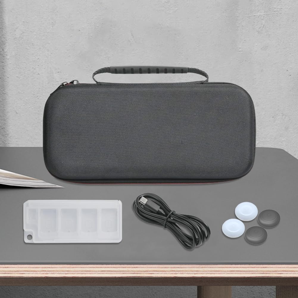 Gaming -Tragetasche for Switch 2 mit temperamentiertem Glasgriffabdeckung und Zubehör Set tragbarer Reisetasche