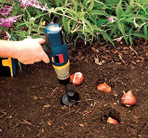 Auger Drill Bit, Steel Gardening Earth Auger Hole Digger for Planting Bedding Bulb Seedlings Plant Auger (1.6”x18”) - Thumbnail 2