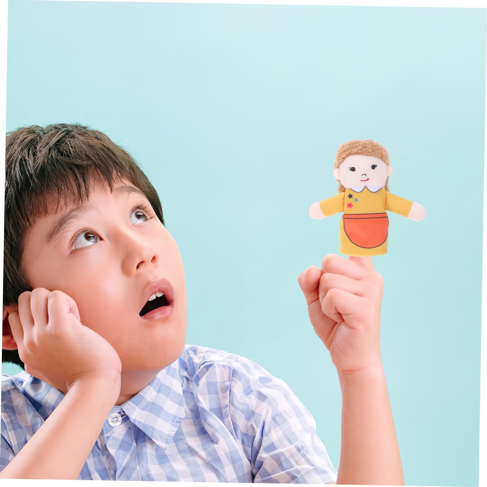 6 Piezas Marionetas de Mano Familiares de Peluche para Títeres de Dedos para Narración de Roles y Educación Preescolar Casa para Teatro y Actividades Familiares