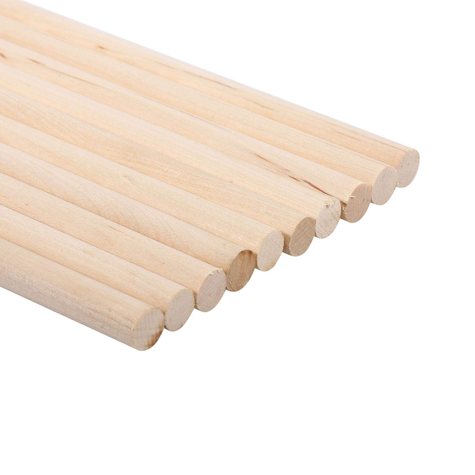 10 Bastoncini Di Legno Naturali Per Artigianato – Tondelli In Betulla Bianca – Lunghezza 30 Cm, Diametro 5 Mm – Per Modellismo, Fai Da Te, Torte