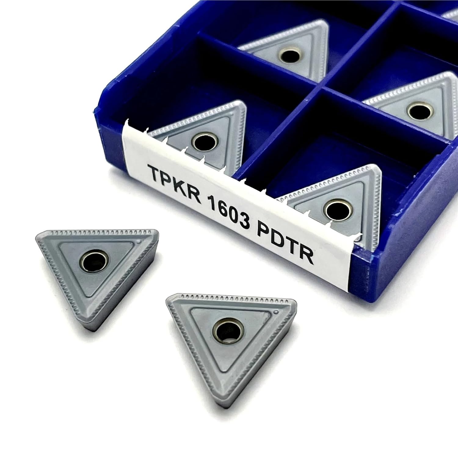 TPKN1603 PDTR TPKR1603 PDTR LT30 CNC Lathe Indexable Solid Carbide Turning Insert, External Turning Tool Cutting Tool 10PCS ﻿(TPKR1603 PDTR)