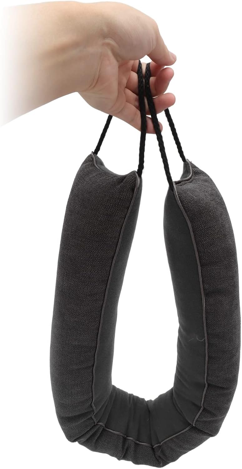 BAFOVY Door Snake Draft Stopper, Noise Blocking Under Door Draft Blocker with Washable Design Pearl Cotton Oxford Cloth for Home Bedroom Living Room (Dark Gray)