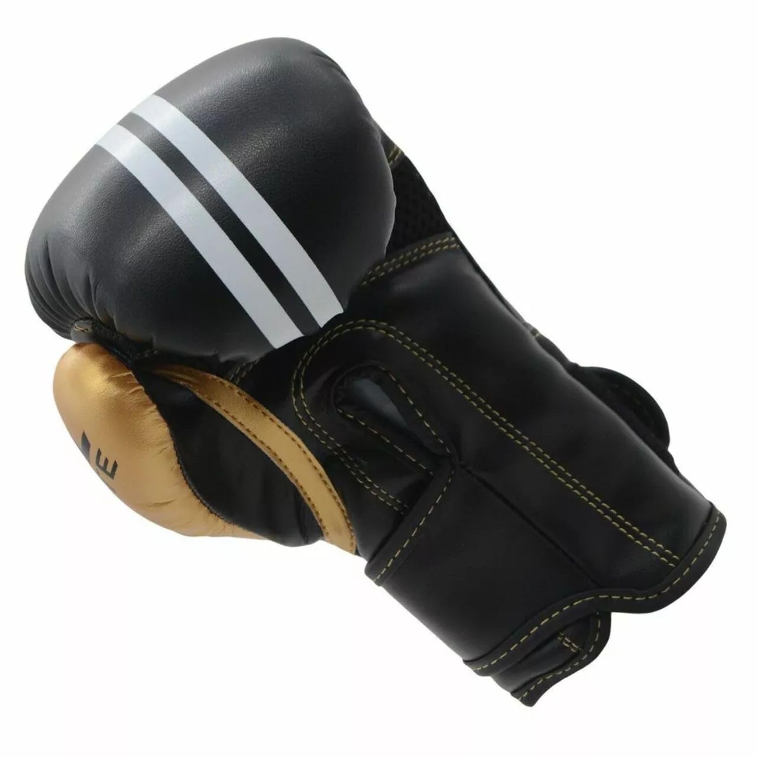 Maxx kids Boxing Gloves Women Boxing Gloves Rex Leather Martial Art Gloves, Muay Thai MMA Kickboxing Kids Bag Punching Training Gloves 4 6 8 Oz (Black Gold, 4oz)