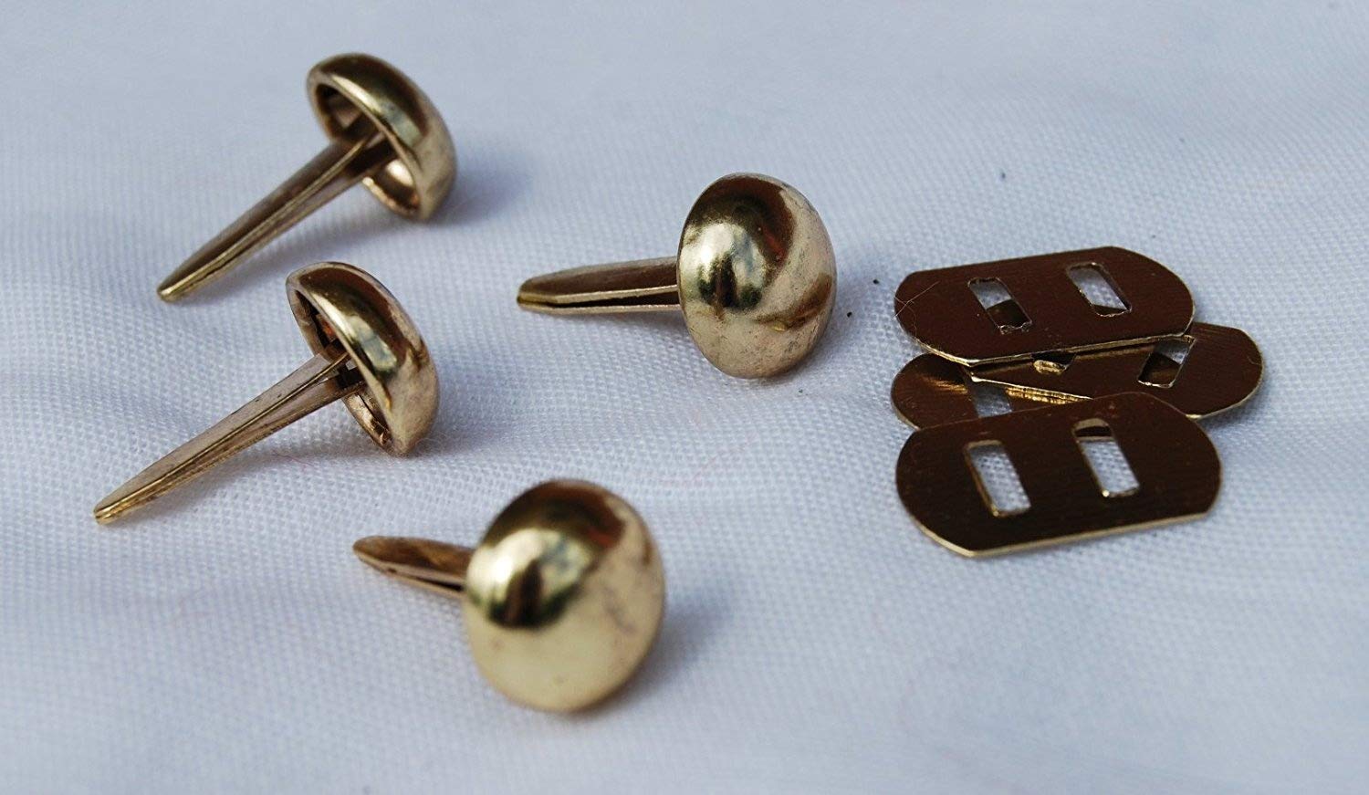 celloexpress Bag & Purse Feet with Backs - Round Bottom Handbag Studs - Bag making & Crafts (Pack of 64, 10mm Gold, Round with Backs)
