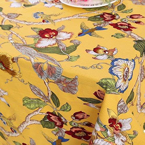 Unitendo Bohemia Mediterranean Style Tablecloths/Table Cloth Retro Colorful Floral Table Cover For Dining Table,Furniture Cover For Home Decor, 55"X104". #TOP4