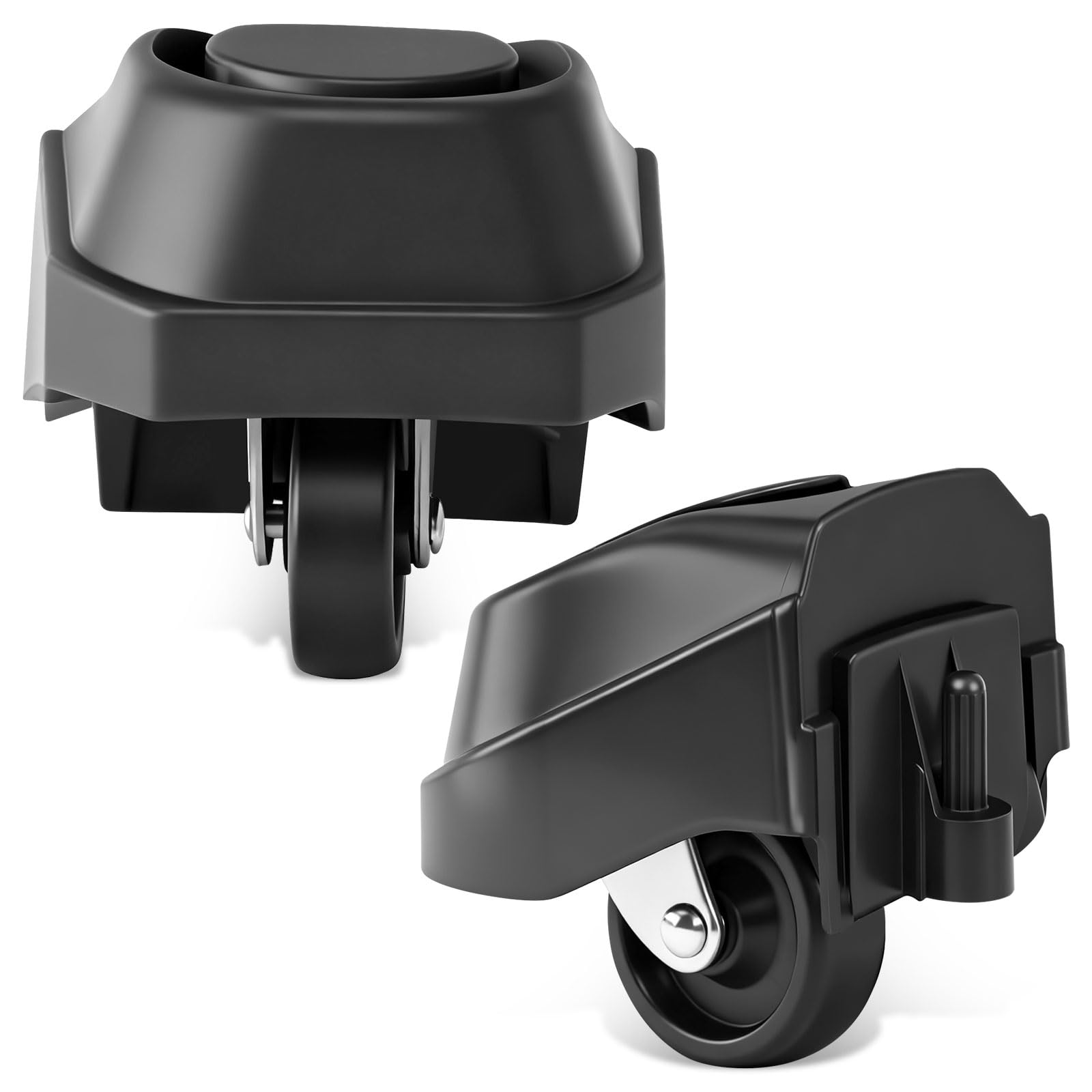 12388 Foot Caster & 12293 Caster Wheel Kit for Ridgid 6 & 16 Gal Wet/Dry Vacuum, Used for Plate-Casters (2)