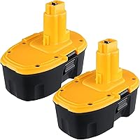 JAUKIST 18V 5.0Ah NI-MH Replacement Battery for DeWalt DC9096 DC9098 2-Pack - High Capacity for Cordless Tools