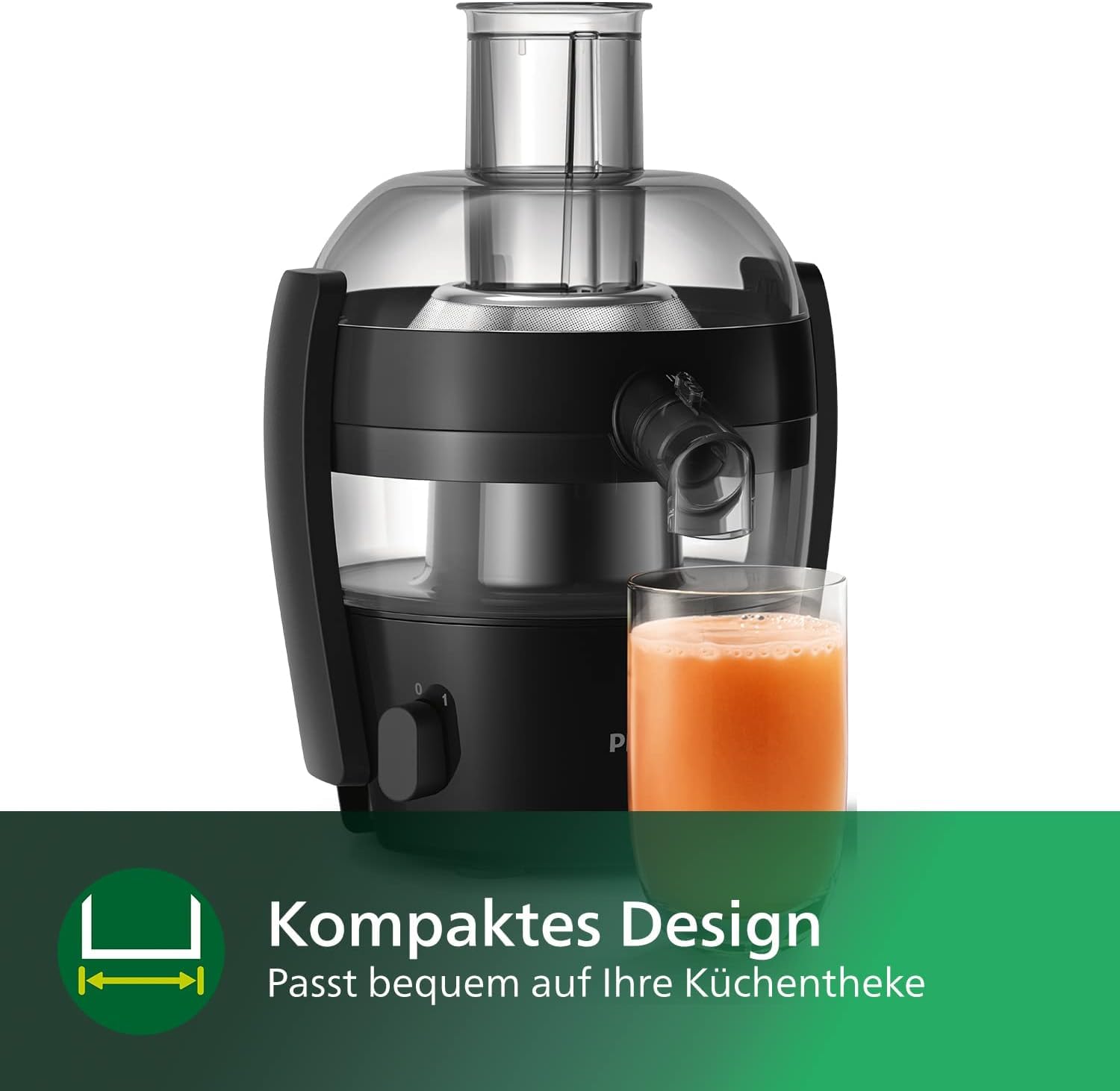 Philips Viva Collection Entsafter 500W 1,5L QuickClean Direktsaft Tropf-Stopp HR1832/00