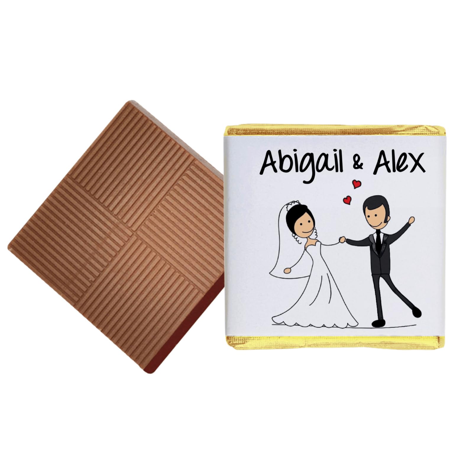 100 DIY Personalised Chocolate Wedding Favours (Milk)