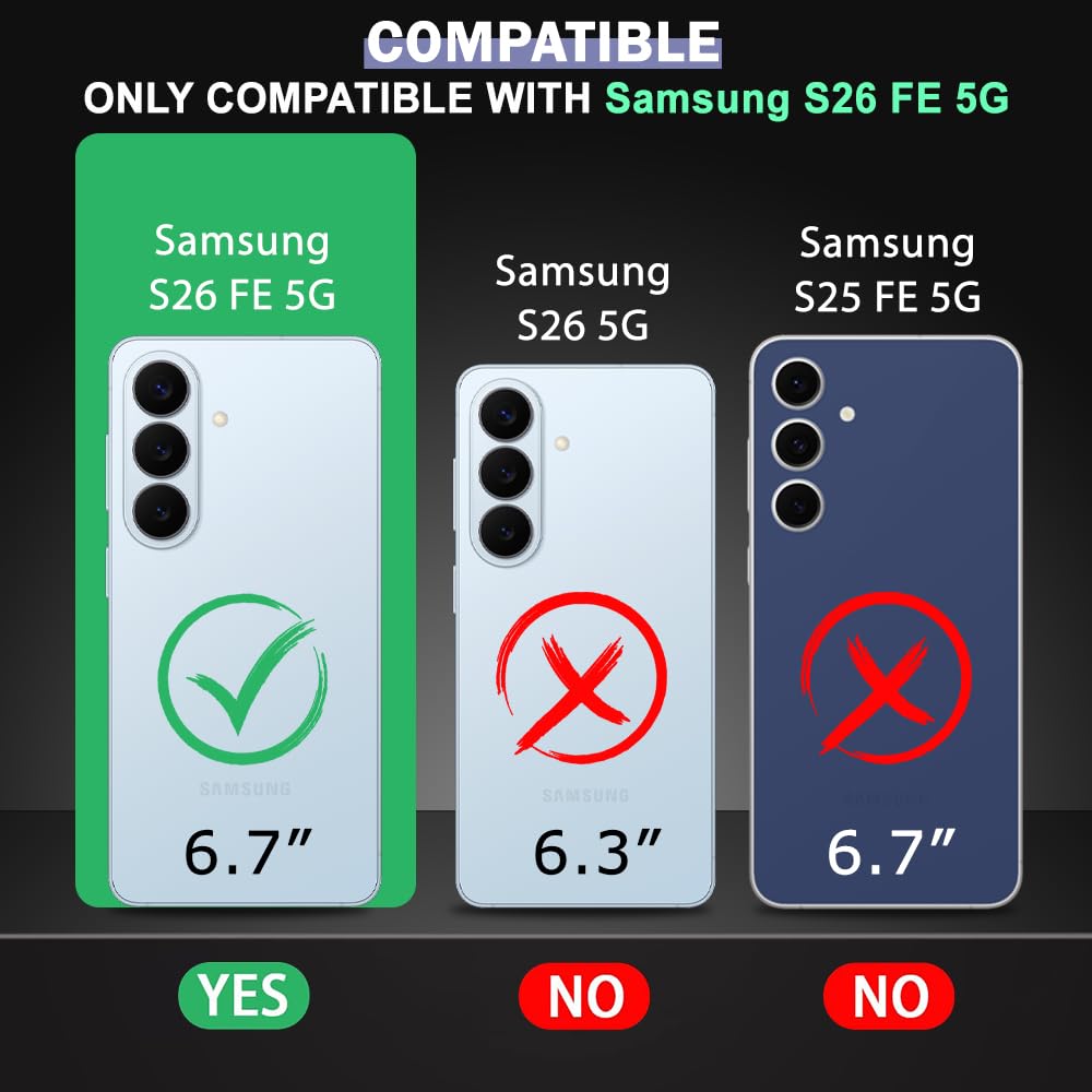TheGiftKart Hybrid Shockproof Back Cover Case for Samsung Galaxy S26 FE 5G Compatible with MagSafe | Hard Back Cover Case for Samsung S26 FE 5G (PC & TPU, Translucent Smoke Matte Back, Black Sides) — Amazon image 2