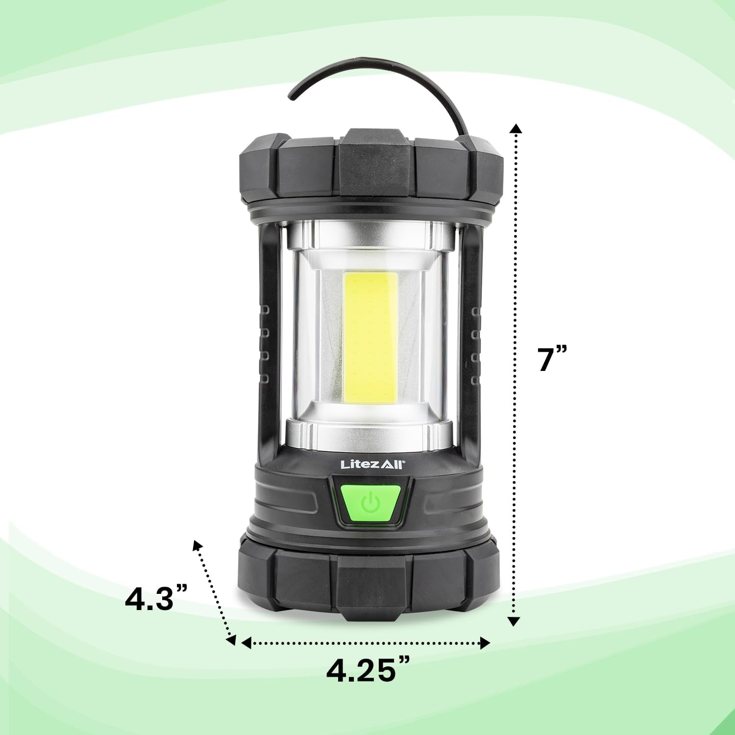 LitezAll 3000 Lumen Rechargeable Camping Lantern – LED Light with USB Power Bank, Home, Outdoor, and Emergency Use