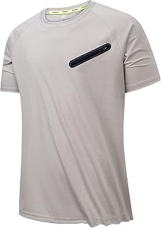 Soluo Dry-Fit Moisture Wicking Shirts for Men Active Athletic Short Sleeve Crew T-Shirt Summer Casual Solid Color Tops