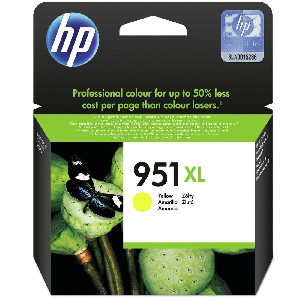 HP, 951XL High Yield Yellow Original Ink Cartridge, CN048AE
