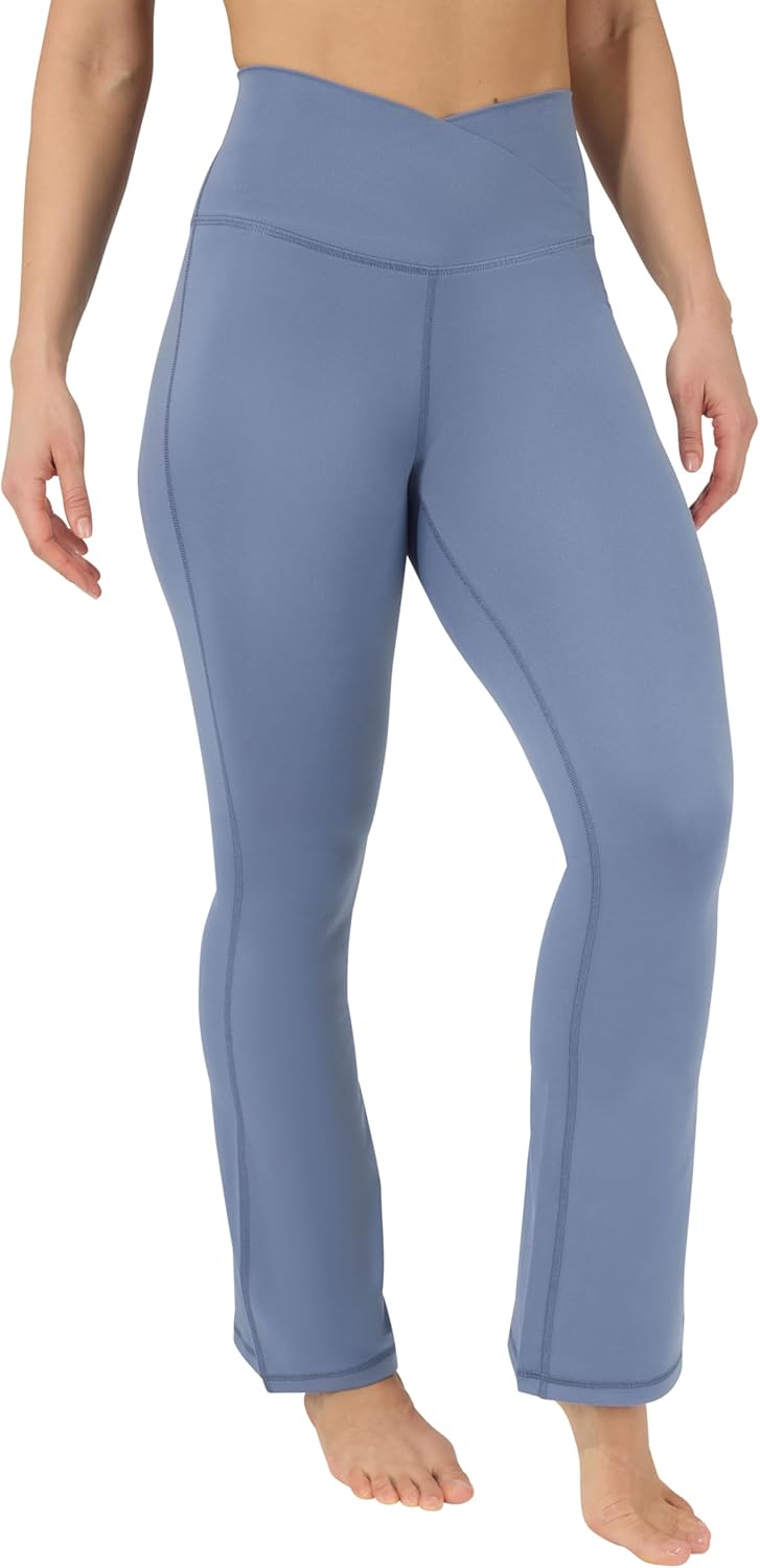 Yogalicious Womens Flare Legging Crossover High Waisted Squat Proof Bootcut Yoga Pant 29"/31.5"