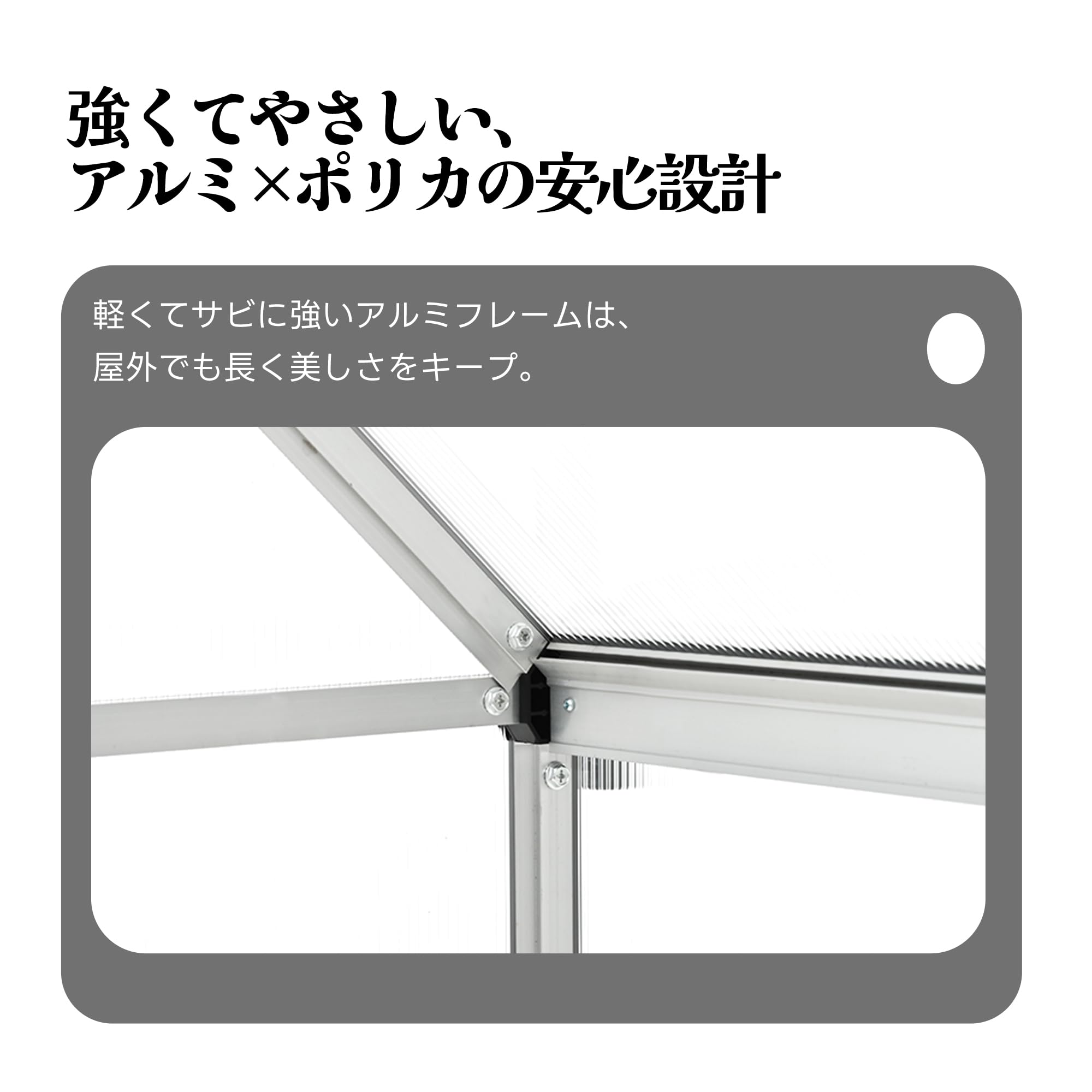 Amazon.co.jp: アルミ温室 家庭用温室 大型 169*169*195cm 花園温室