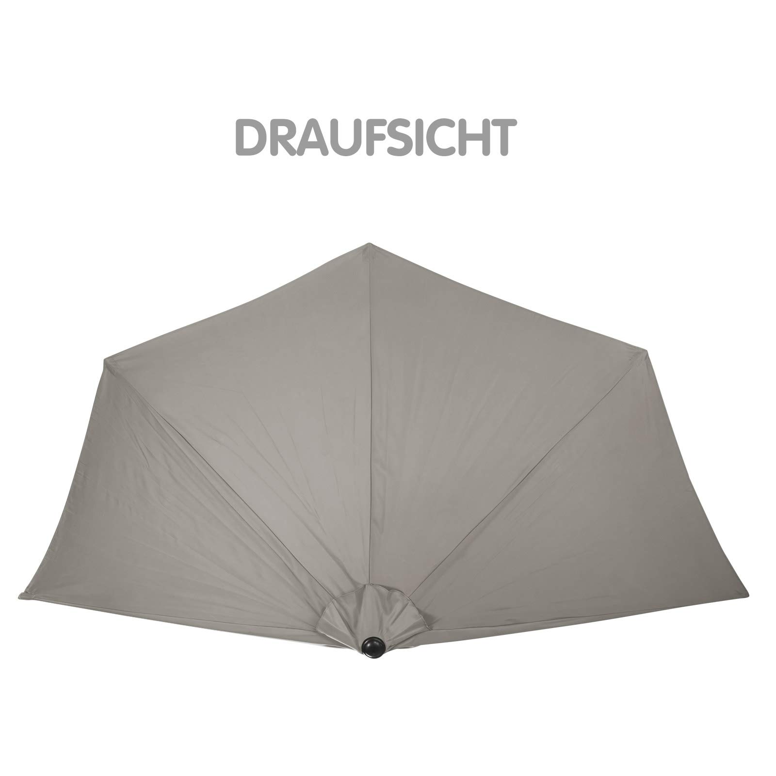 DEMA La Spécia Parasol półokrągły Szary
