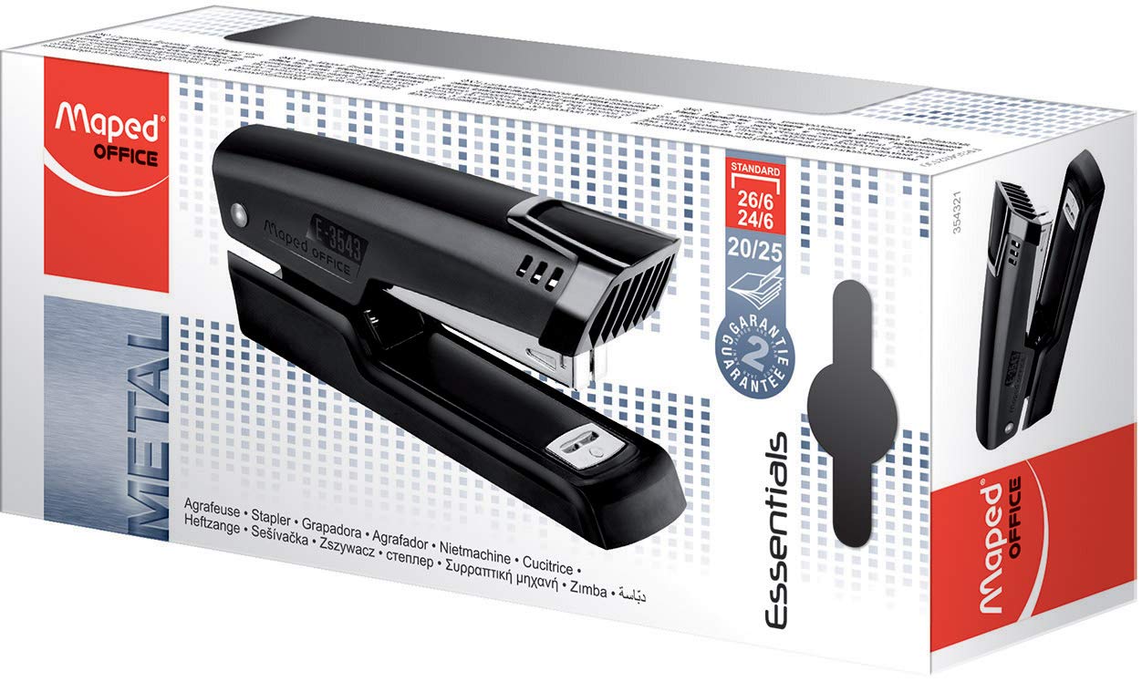 Maped Office Essentials Half Strip Metal Stapler (20 sheets)